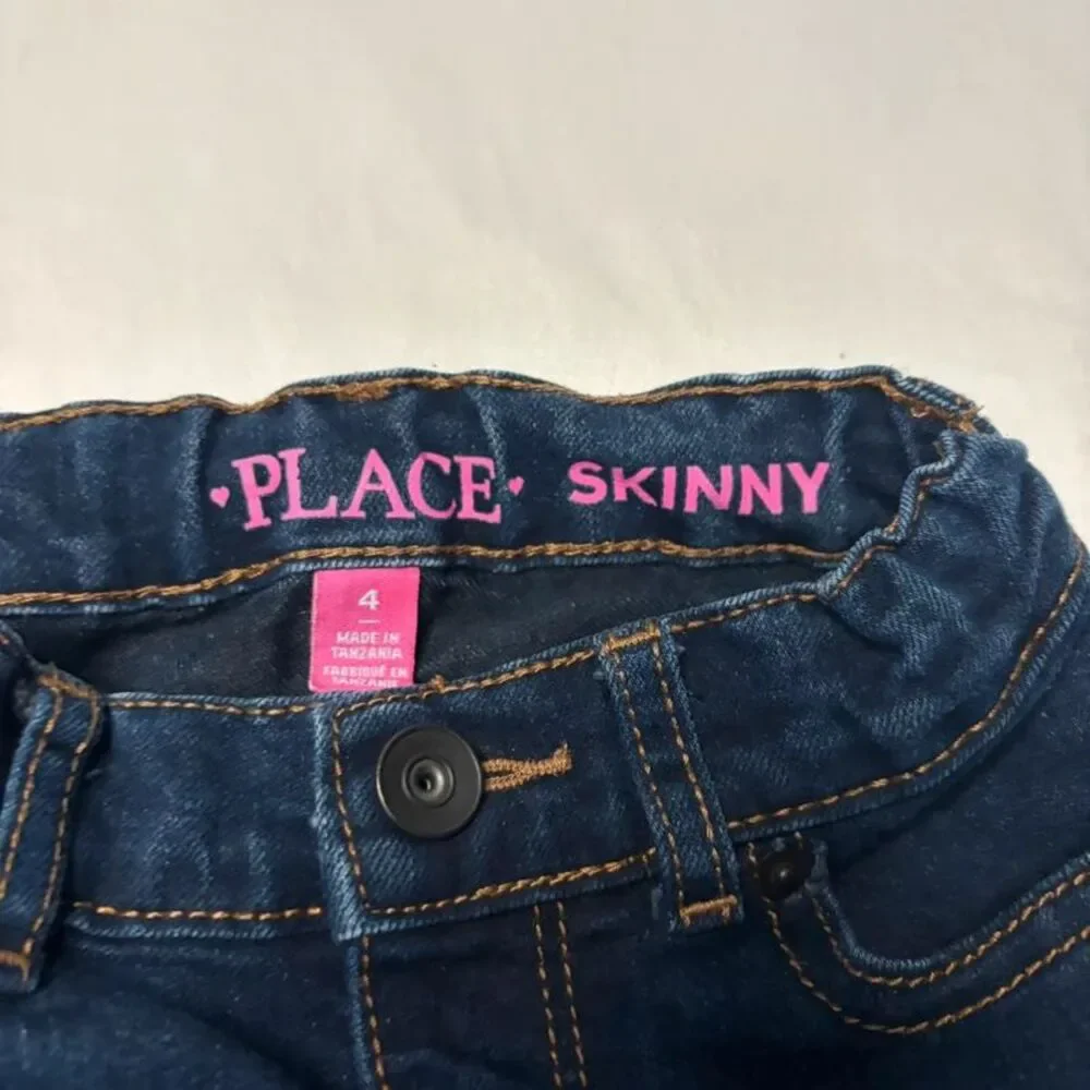 The Children’s Place Girls Dark Wash Skinny Jeans Size 4